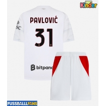 AC Milan Strahinja Pavlovic #31 Auswärts Trikotsatz Kinder 2026-27 Kurzarm (+ Kurze Hosen)